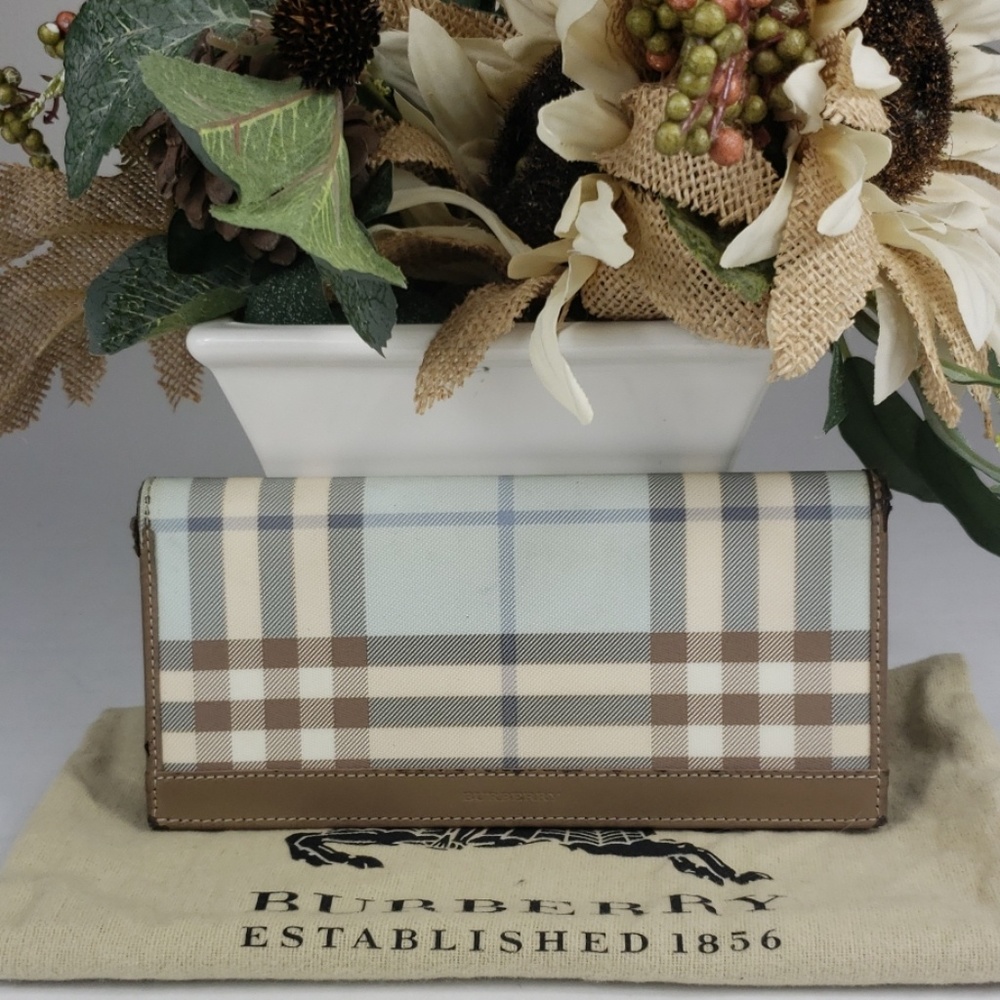 Burberry Blue Vintage London Check Wallet